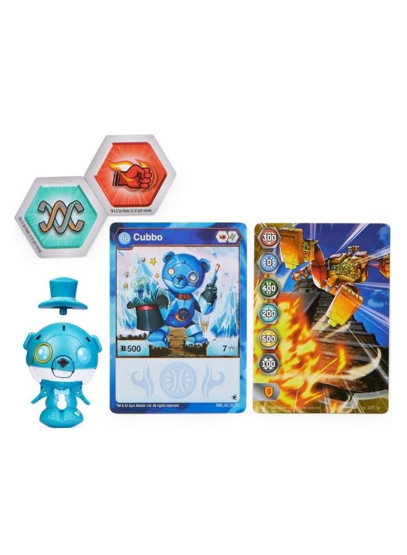 BAKUGAN Bakugan Cubbo Figure Set. It Includes 1 Bakugan Figure, 2 Baku Cores, 1 Accessory, and 1 Character Card - Image 3