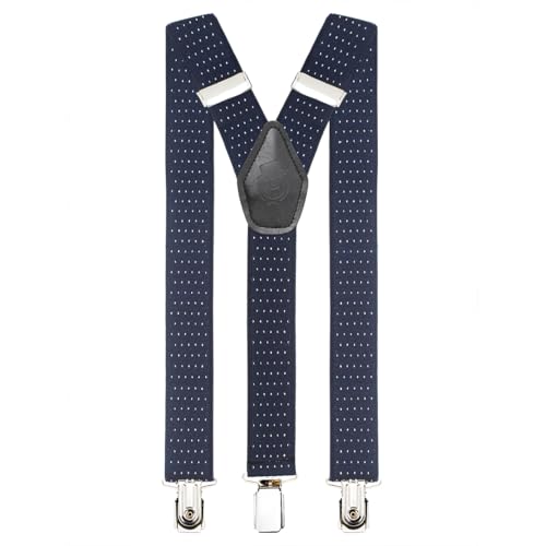 PELUCHE STYLE EVERMORE Peluche Steaming Polka Dot Blue Colour Suspenders (3.5Cm Strap Width Elastic) - Image 1
