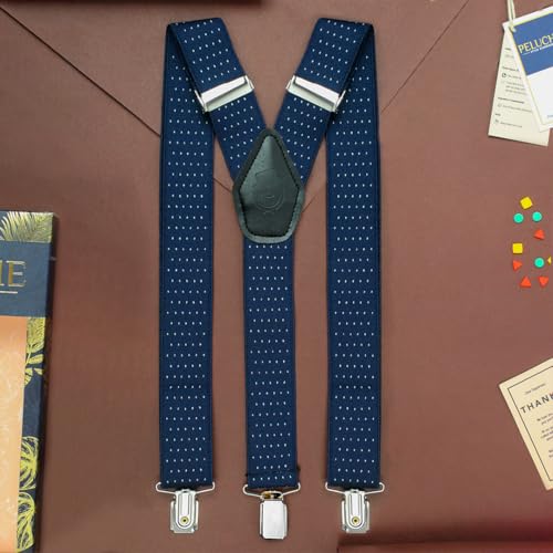 PELUCHE STYLE EVERMORE Peluche Steaming Polka Dot Blue Colour Suspenders (3.5Cm Strap Width Elastic) - Image 2