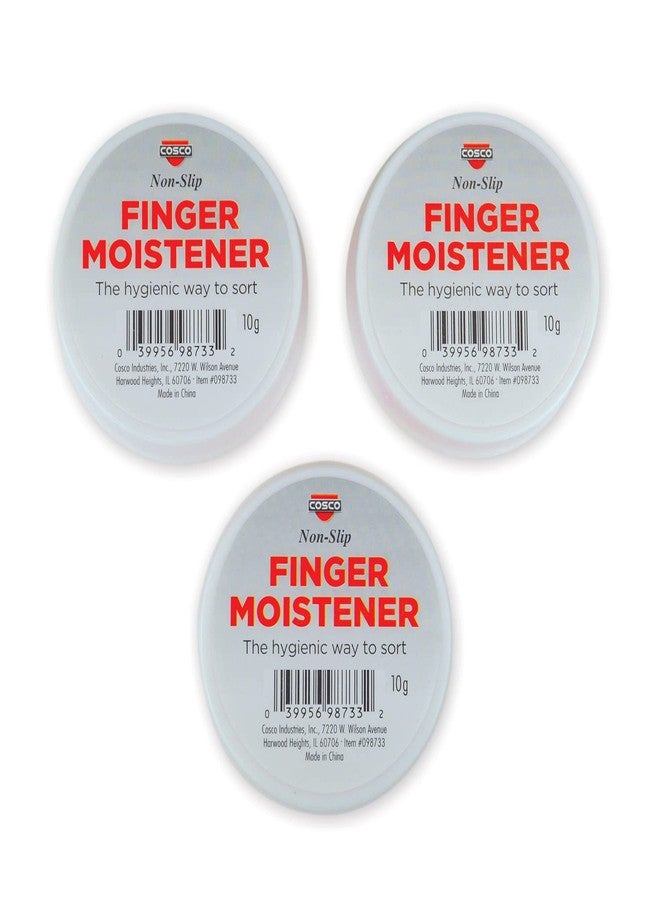 COSCO Fingertip Moisteners, 10g Container, 3/Pack - Image 2
