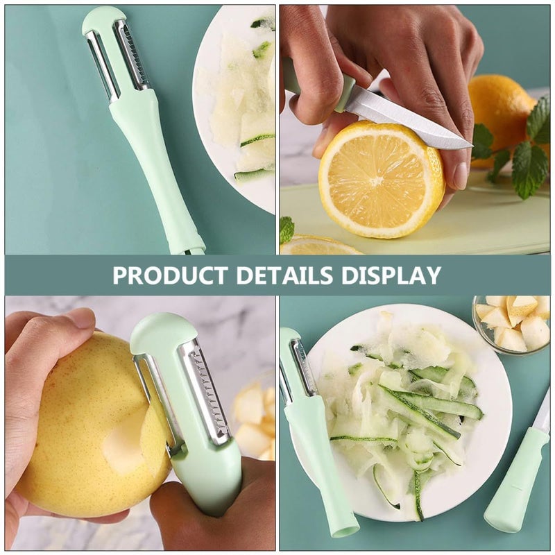 2 Piece Stainless Steel Fruit and Potato Peeler Set Ergonomic Handle Kitchen Tool - Image 5