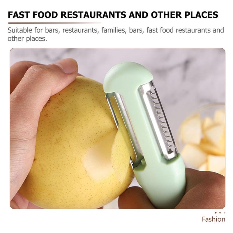 2 Piece Stainless Steel Fruit and Potato Peeler Set Ergonomic Handle Kitchen Tool - Image 4