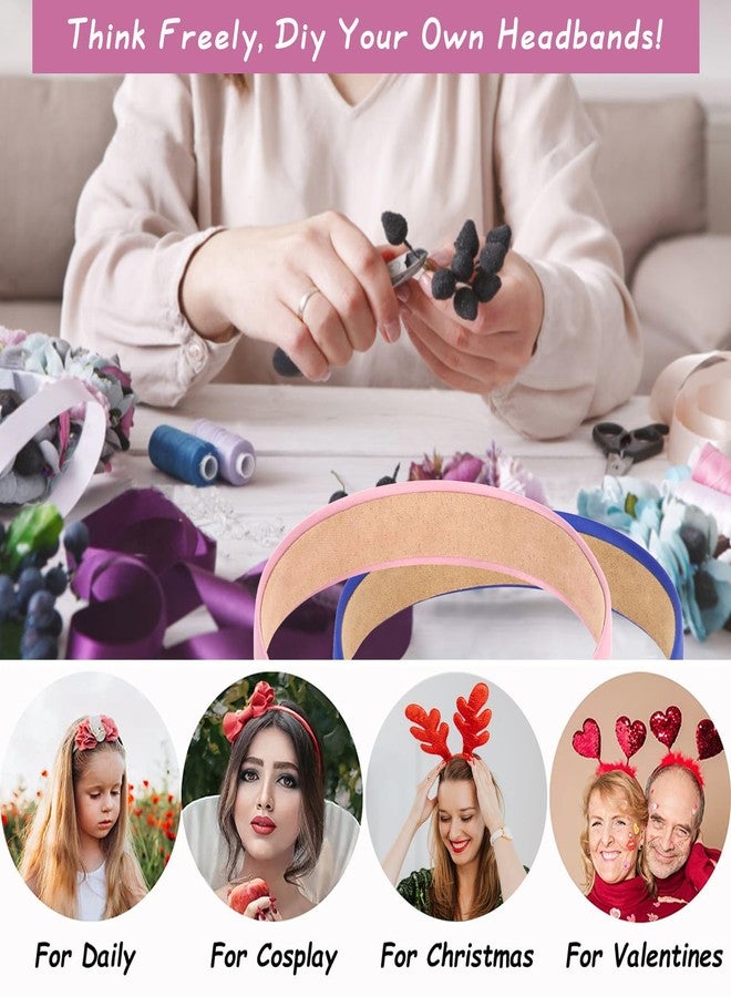 Wecoe 16pcs Headbands for Women 1 Inch Wide Satin Headband Women Girls Non Slip Fashion Multi-colored Hair Bands Diy Holiday Costume Hair Accessories Women Girls Diademas Coreanas Para Mujer - Image 4