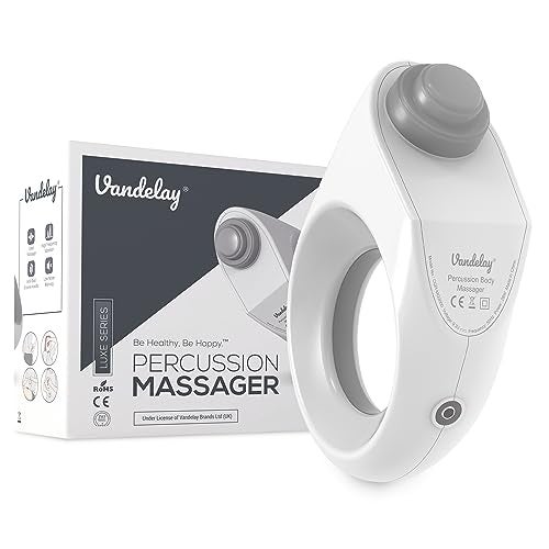 Vandelay (UK) Deep Tissue Gun Massager - Electric Handheld Massager for Pain Relief (Wireless), White - Image 1