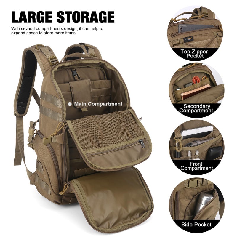 Mardingtop 30L Molle Military Backpack, Tactical Backpack for Men, Cordura Backpack for Hiking,Camping,Trekking - Image 5