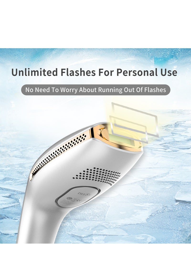 KinseiBeauty GP590 Plus Ice Cooling IPL Hair Removal Device With 3 Lamps(Hair removal/Skin Rejuvenation/Acne Treatment) White Free Gift Blackhead Remover Device - Image 5