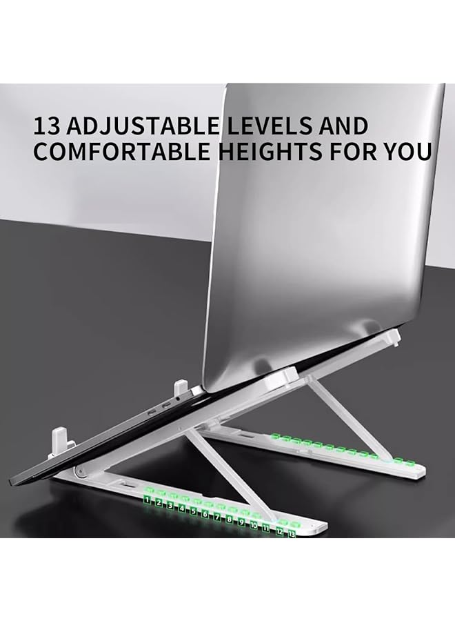 erorex 2 In 1 Laptop Stand For Desk And Phone Holder Adjustable Foldable Laptop Riser Portable Ergonomic Abs Notebook Stand For Laptops Ipad 11 17 Inch  - Image 5
