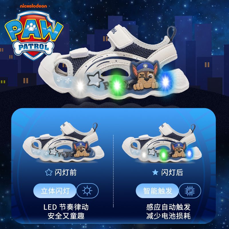 Wang Wang Team Children'S Shoes 2025 Summer Popular Boys Non-Slip Breathable Fashion Glitter Shoes Girls Covered Toe Anti-Collision Sandals - Image 3