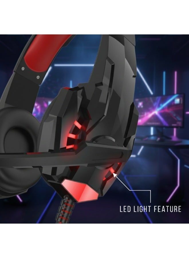 general Kotion Each G9000 Gaming Headset with Mic & LED Light – Stereo Bass Noise Cancelling Over-Ear Headphones for PC, PS4, Xbox One, Mobile & Laptop - Image 2