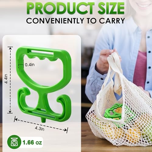 POLKASTORE 2-Pack Grocery Bag Carrier Handle – Heavy Duty Plastic Bag Holder for Shopping, Buckets & More | Comfortable Grip, Holds 100lbs – Reusable & Easy to Carry - Image 3