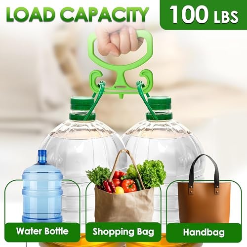 POLKASTORE 2-Pack Grocery Bag Carrier Handle – Heavy Duty Plastic Bag Holder for Shopping, Buckets & More | Comfortable Grip, Holds 100lbs – Reusable & Easy to Carry - Image 4