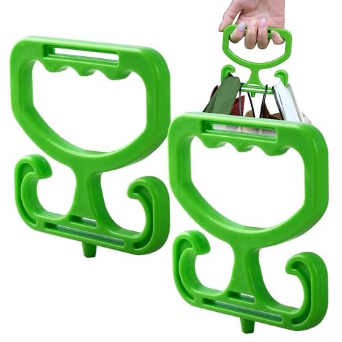 POLKASTORE 2-Pack Grocery Bag Carrier Handle – Heavy Duty Plastic Bag Holder for Shopping, Buckets & More | Comfortable Grip, Holds 100lbs – Reusable & Easy to Carry - Image 1