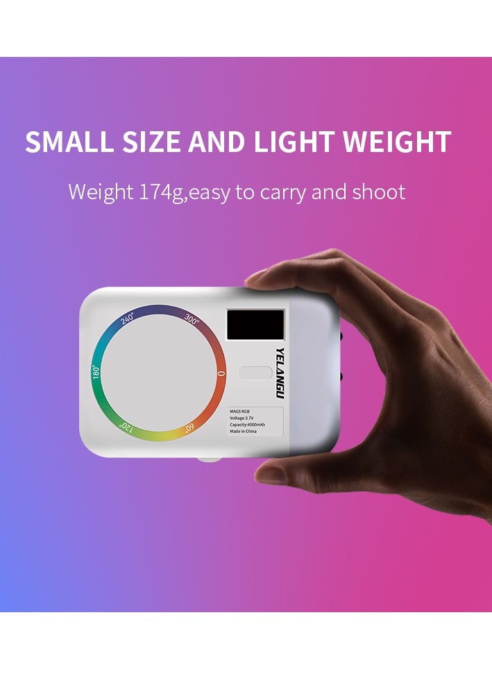 Generic MAGNETIC RGB FULL COLOR DUAL- SIDED FILL LIGHT AND POWER BANK, 140 LED lamp, 2500K-9000K, Compatible with Vlogging YouTube Living,TikTok,Photography  - Image 3