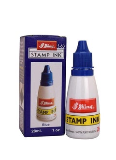 SHINY Office Stamp Pad Blue 1 for All Stamp Pads Blue Color 28 Ml