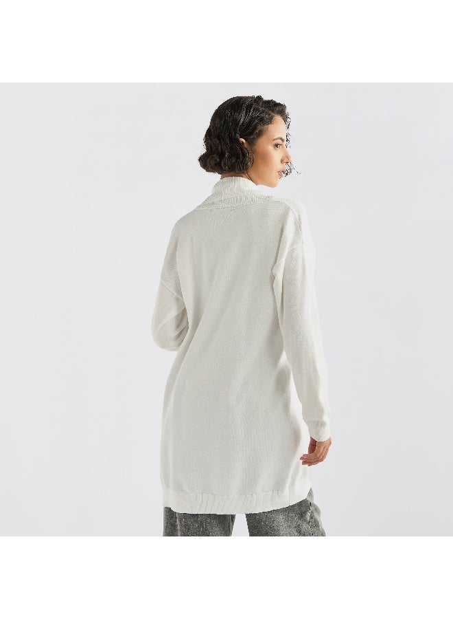Splash FAV Open Front Longline Cardigan - Image 4