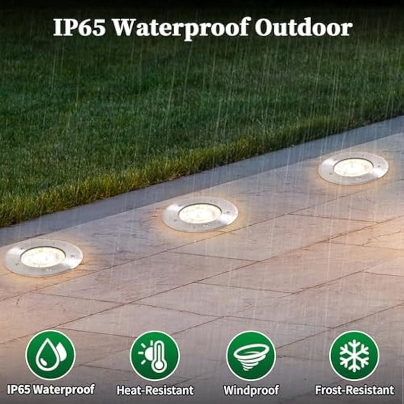V.nice 9W LED In-Ground Landscape Lights,Waterproof Outdoor Garden Well Lights, 220 -240 Voltage Wired Uplights for Deck, Patio, Yard, Pathway(9W) - Image 4