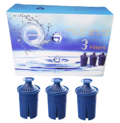 JAOAJO Elite Water Filter Lasting 6 Months-Efficient Long-Life Elite Filter, Replacement for Brita Pitcher Water Filter and Dispensers, Etc.,BPA FREE,3 Count(Blue) - Image 1