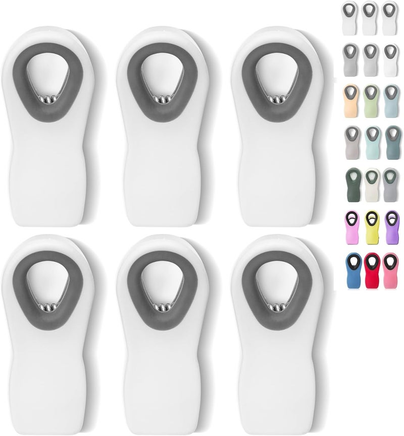 Mr. Pen Magnetic Chip Clips - 6 Pack White Chip Bag Clips for Food Packages - Image 1