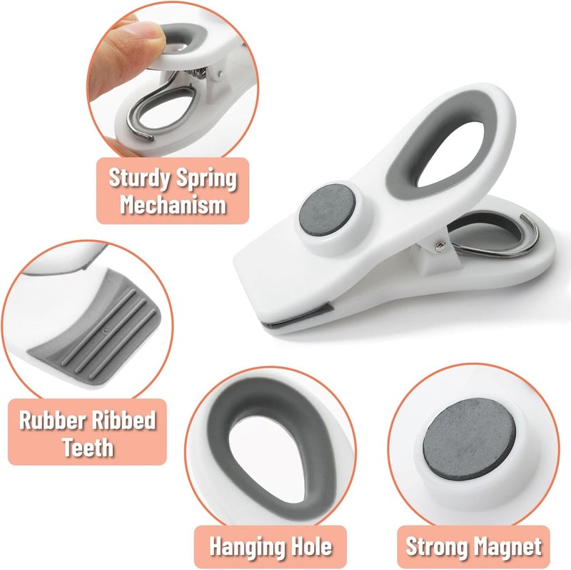 Mr. Pen Magnetic Chip Clips - 6 Pack White Chip Bag Clips for Food Packages - Image 4
