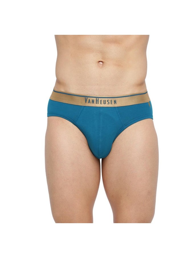 Van Heusen Van Heusen Cotton Men Anti Bacterial Briefs - Colour Fresh, 4 Way Stretch, Moisture Wicking_30001_Deep Lagoon_M, Medium, Blue, Deep Cobalt  - Image 1