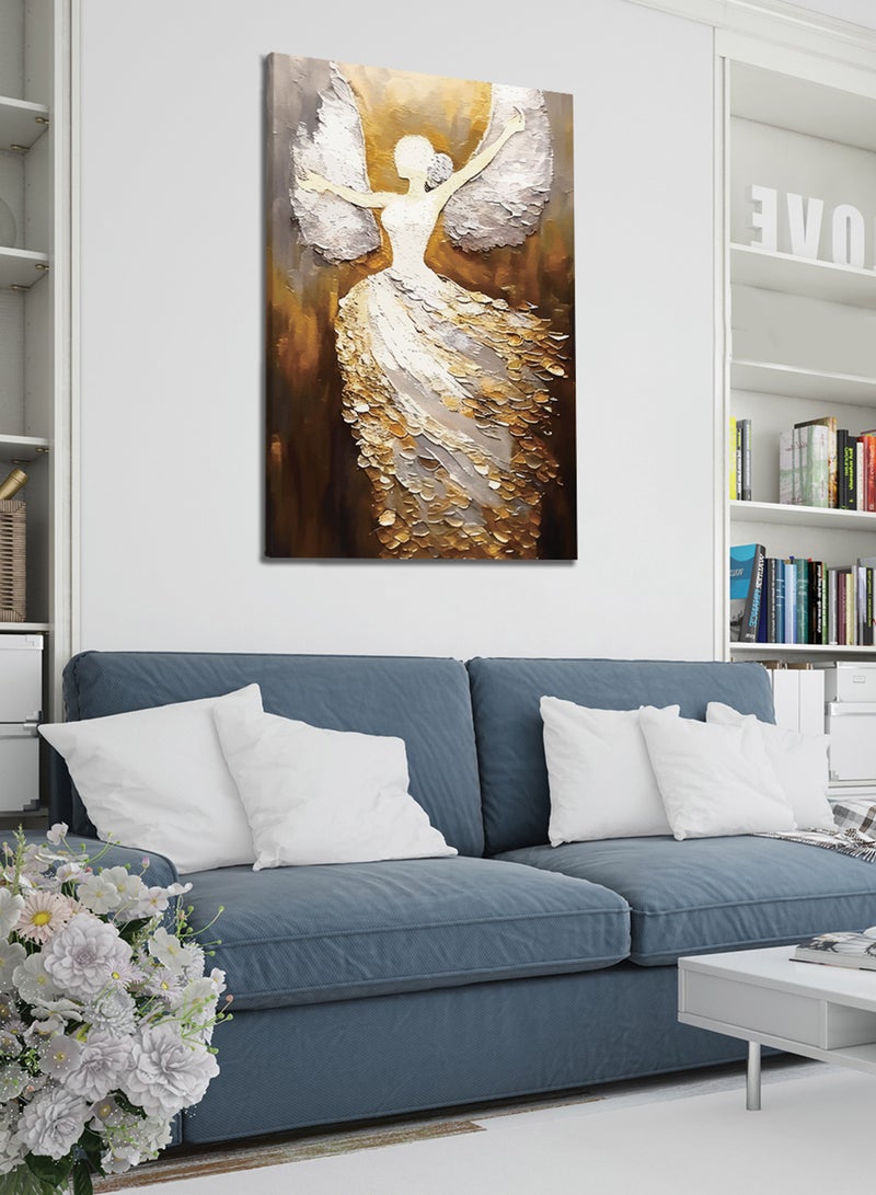 لوحة كانفاس على إطار خشبي بتصميم سيدة راقصة - Image 1