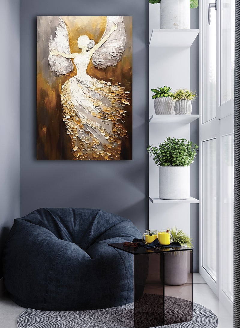 لوحة كانفاس على إطار خشبي بتصميم سيدة راقصة - Image 3