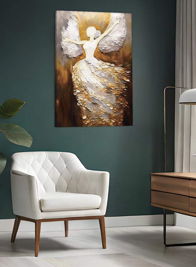 لوحة كانفاس على إطار خشبي بتصميم سيدة راقصة - Image 2