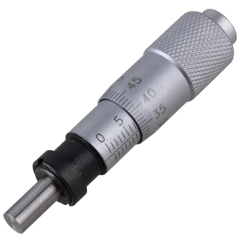 Homeswitch Micrometer Head Measure Tool 0-13mm Flat Type Plain Thimble Silver +/-0.01mm Accuracy - Image 1