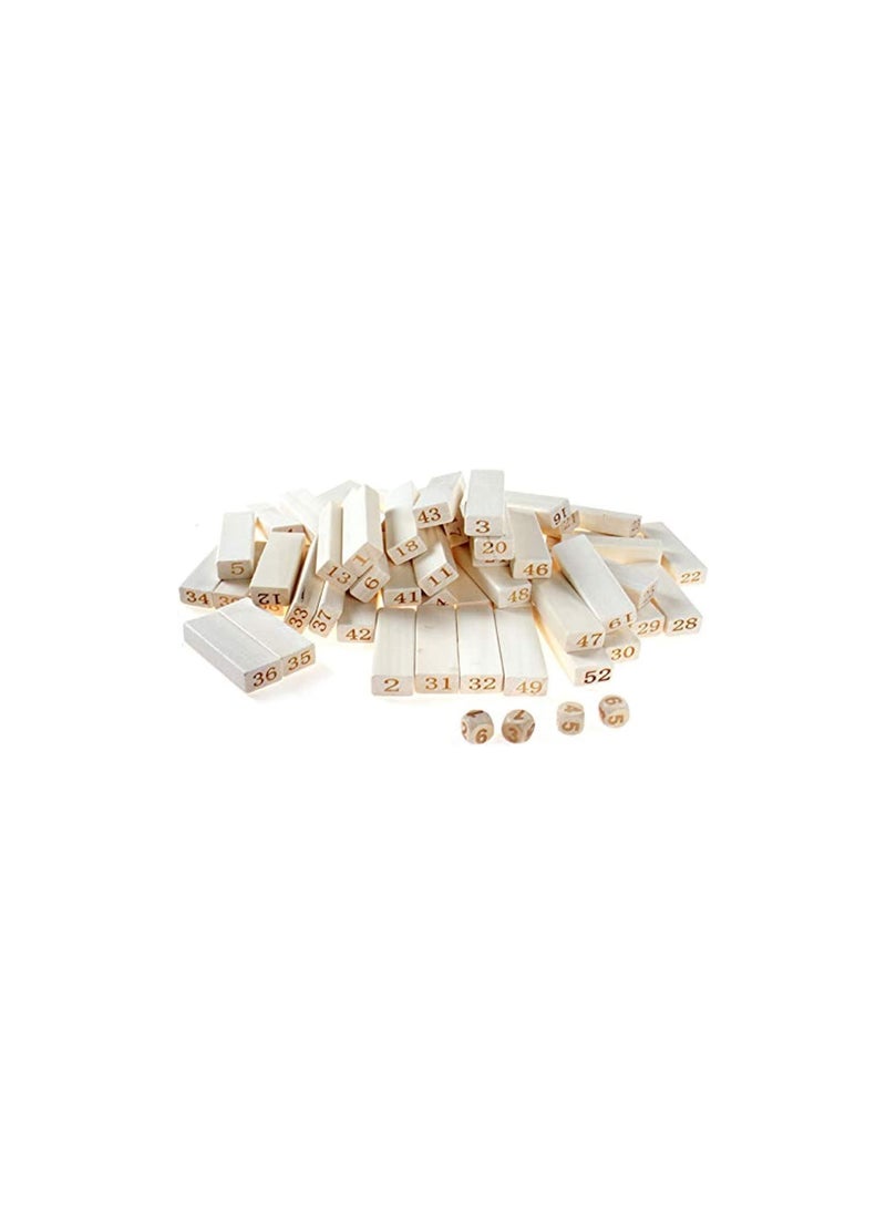 DeloPik Wooden Tumbling Tower Blocks Family Game And Children Educational Toy (54, wood)  - Image 1
