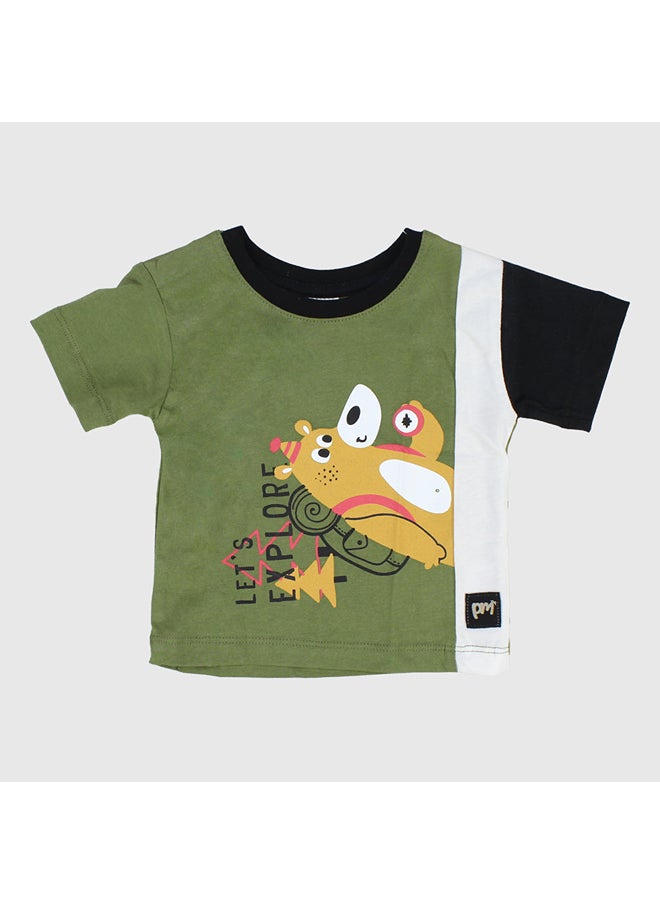 playmore - "Let's Explore" Short-Sleeved T-Shirt - Image 1