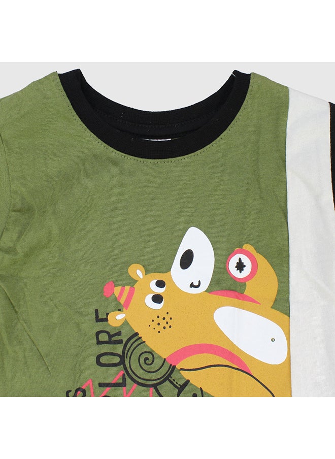 playmore - "Let's Explore" Short-Sleeved T-Shirt - Image 1