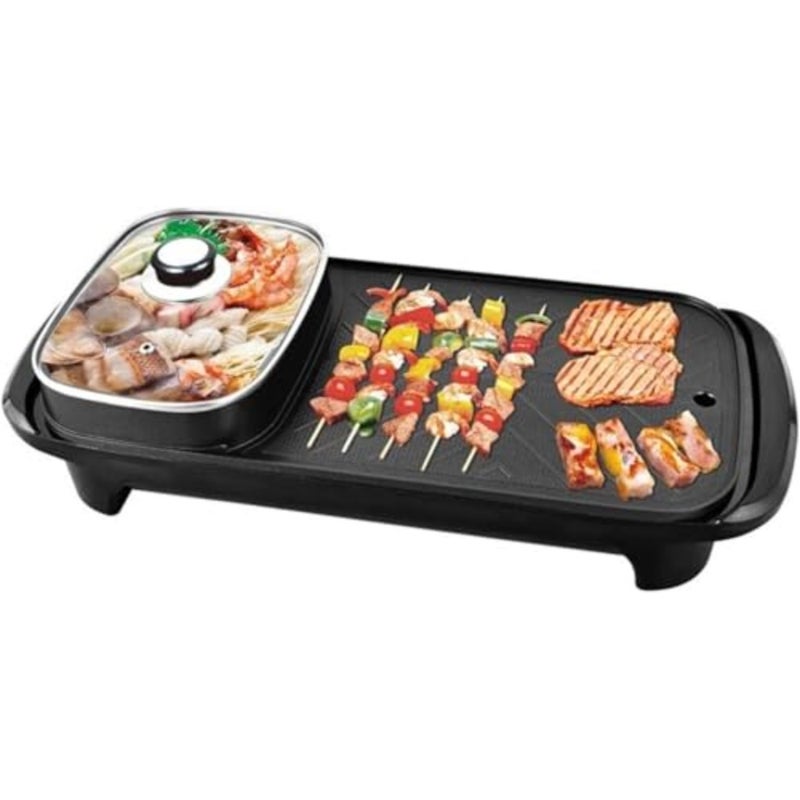 Electric Backin pan, Multi functional Cooking Grill, Fry, Fried, Stir-fry, Roast and Hot Pot, 1350W, Non-stick Surface, Adjustable Temperature Control for Crepes, Pancakes, Eggs and More - Image 1