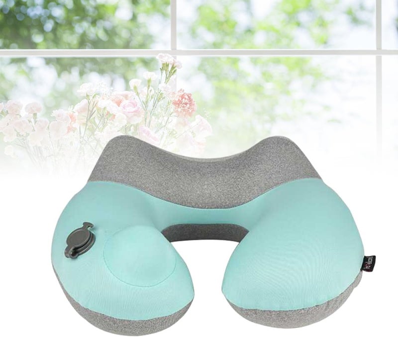 Inflatable u Pillow for Neck Support Travel Pillow for Neck and Cervical Spine Quick Inflate Compact Grey - Image 4