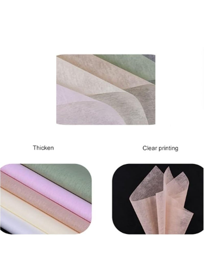 Apustim 57 Sheets Of Cotton Wrapping Paper With 1 Roll Of Ribbon，Waterproof，Three Colors，Perfect For Flowers，Gifts，Crafts，Valentine Day，Weddings，Birthdays And Other Occasions  - Image 5