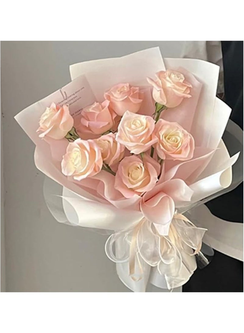 Apustim 57 Sheets Of Cotton Wrapping Paper With 1 Roll Of Ribbon，Waterproof，Three Colors，Perfect For Flowers，Gifts，Crafts，Valentine Day，Weddings，Birthdays And Other Occasions  - Image 3