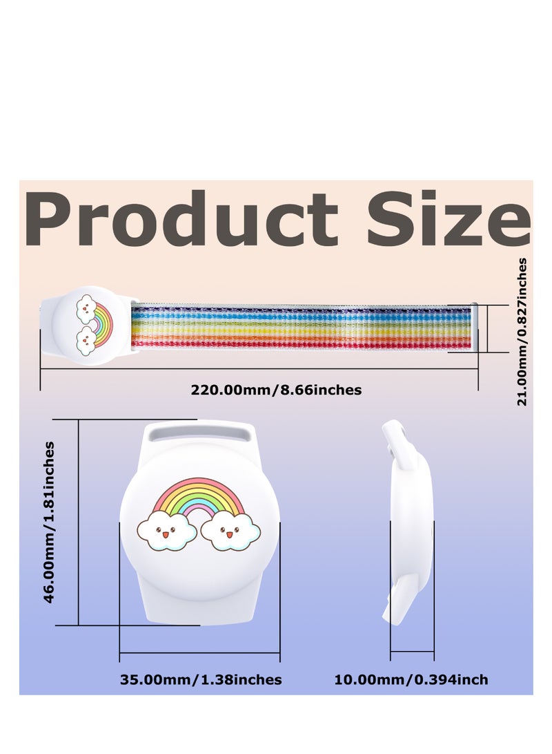 Innoshine 2 Pack Kids Air Tag Covers  Carton  Airtag Wristband Kids Airtag Bracelet for Children, Apple Air Tag  Cases with Nylon Wristband, Waterproof full cover Airtag Trackers Case Cover Elastic Watch Band for Toddlers Girls Boys Elders - Image 3