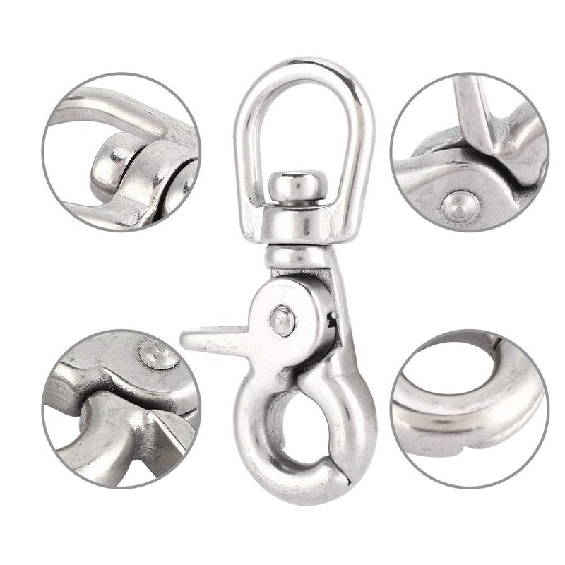Stainless Steel Trigger Snap Hooks 3x11x65mm 5 Pieces Marine Grade Clasp Rigging Accessories - Image 5