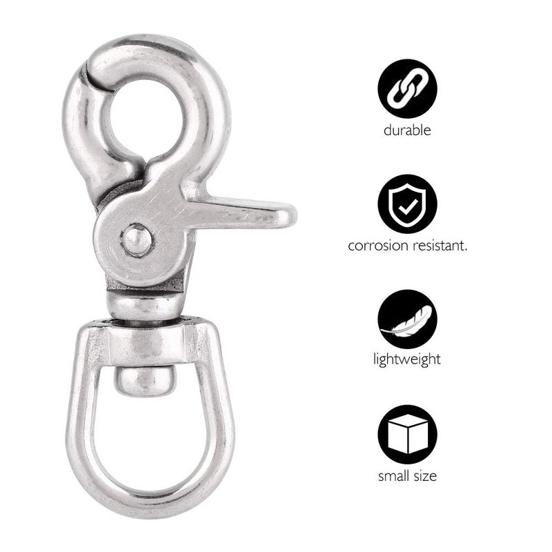Stainless Steel Trigger Snap Hooks 3x11x65mm 5 Pieces Marine Grade Clasp Rigging Accessories - Image 3