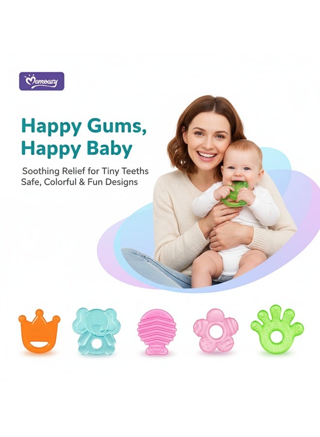 Momeasy EVA Water Filled Teether – Assorted Shapes, Baby Teething Toy 45507N - Image 2