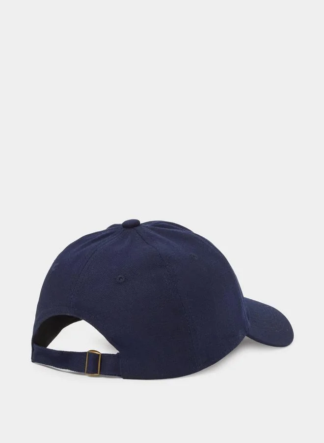 Styli Navy Blue Slogan Embroidered Baseball Cap