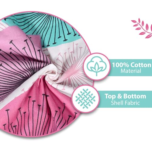 Divine Casa 100% Cotton Single Bed Dohar | Lightweight & Soft AC Blanket | Reversible Summer Quilt | Cozy & Breathable | 210 x 140 CM, Rose Pink - Image 4