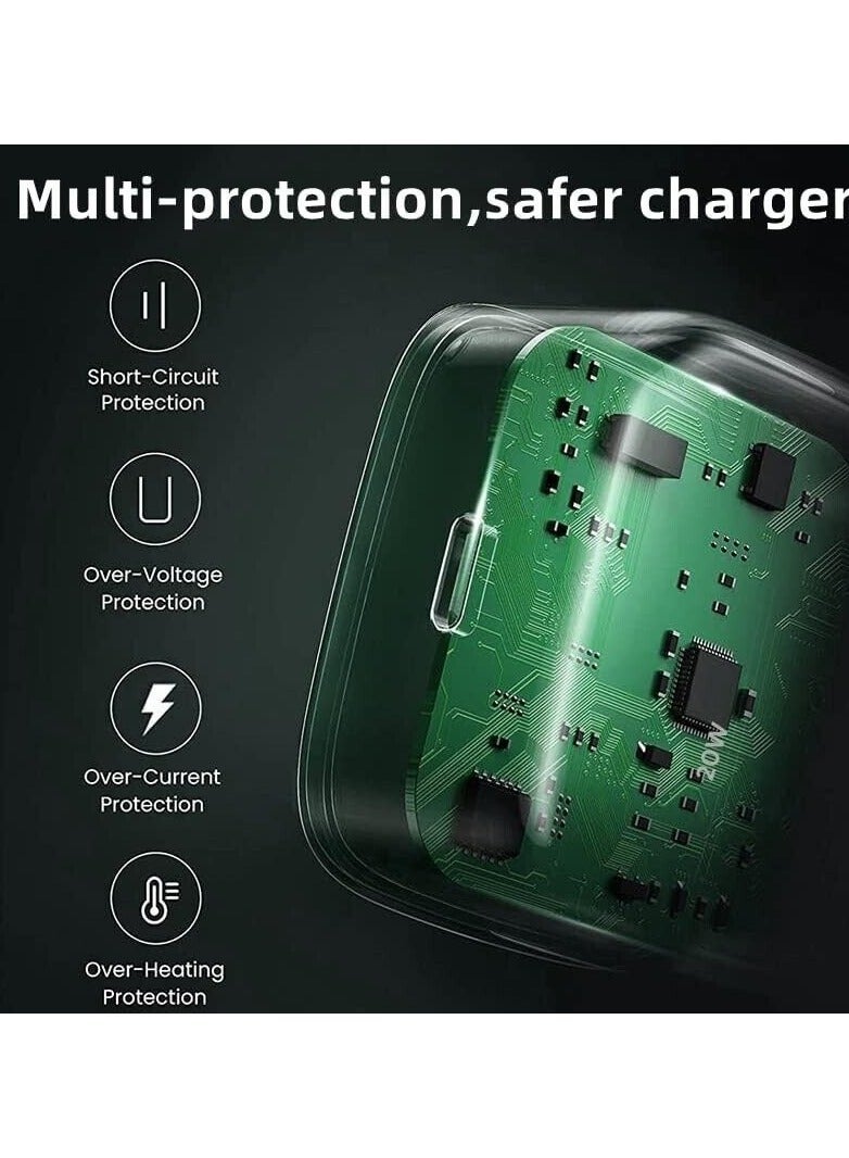 PD 20W USB C Fast Charger Plug and USB C Fast Charge Cable 1M [Apple MFi - Image 3