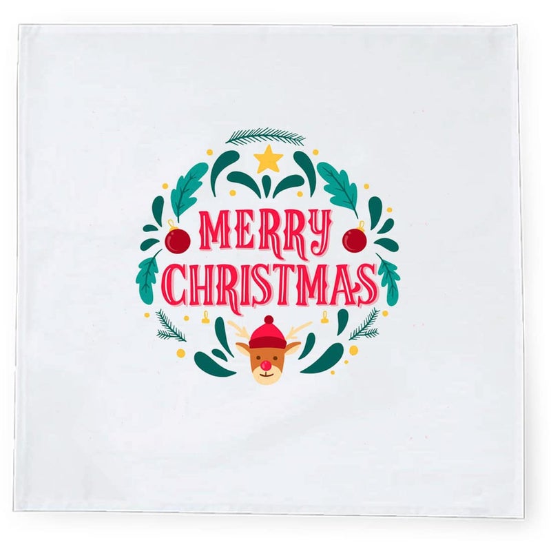 Khakee 6 Pcs Christmas Theme Silk Table Napkins 10x 10 for Xmas Decoration Christmas OrnamentsChristmas Giftxmas21484 - Image 3