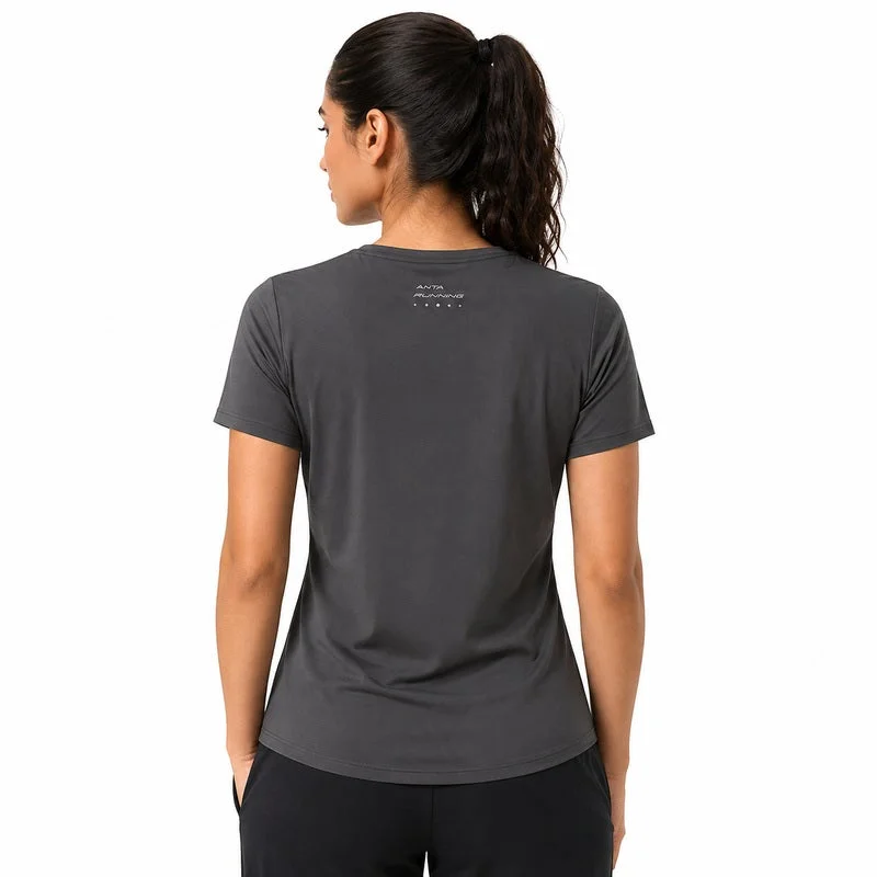 Anta black Advanced Running Women's Short-Sleeve T-Shirt for Women | Best Price UAE