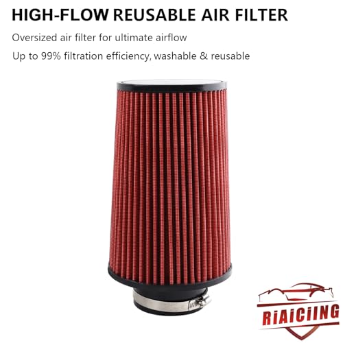 RiAiCiING Cold Air Intake kit with Heat Shield Fit for 2012-2018 Jeep Wrangler JK 3.6L V6 - Image 5
