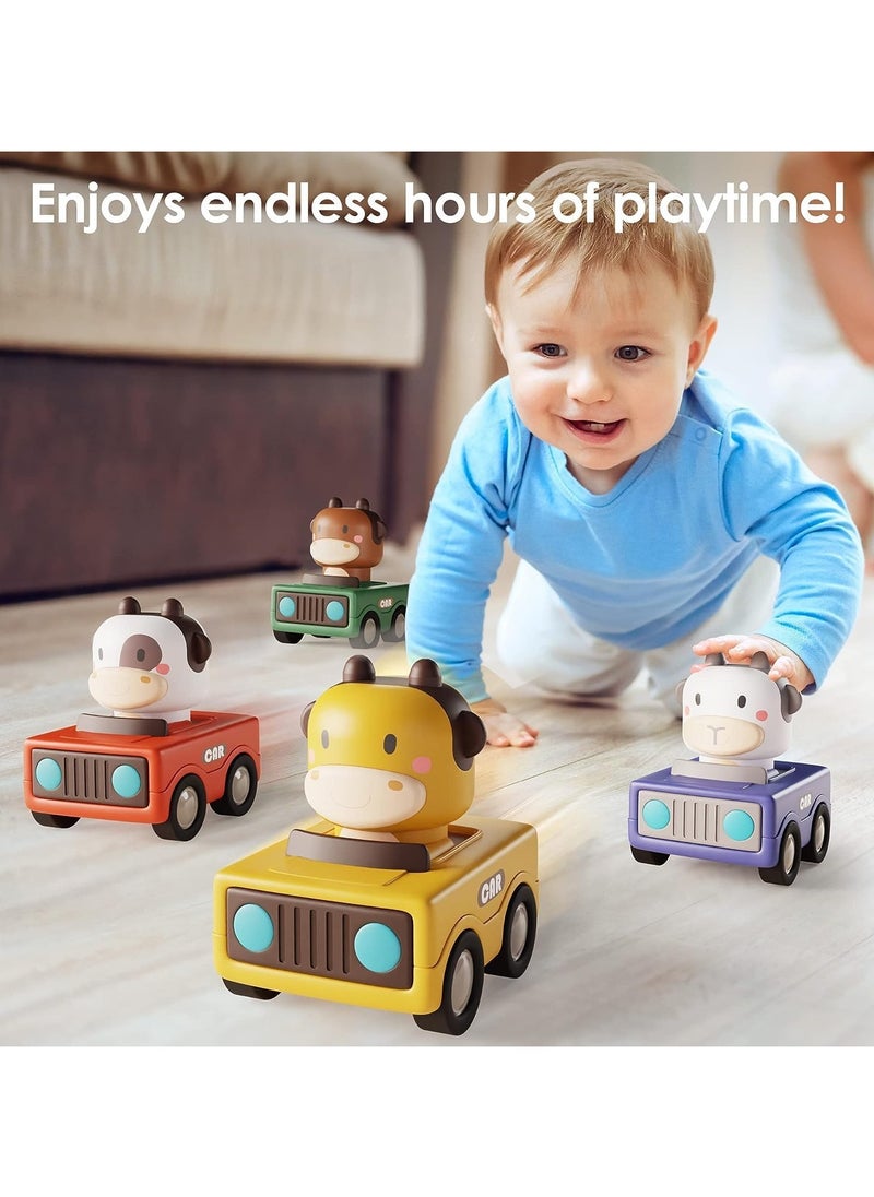 General 1-3 years old baby press car toys, baby animal racing car, baby play car set, baby push away friction car toys for boy birthday gift  - Image 3