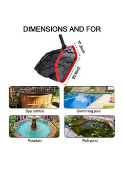 Lalapool Lalapool Professional Heavy Duty 18 Swimming Pool Leaf SkimmerPremium Leaf Rake with Strong Reinforced Aluminum Frame Handle Deep Net Bag Fast Cleaning Easy Debris Pickup RemovalBlack  - Image 2