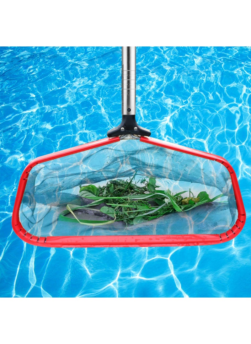 Lalapool Professional Heavy Duty 18 Swimming Pool Leaf SkimmerPremium Leaf Rake with Strong Reinforced Aluminum Frame Handle Deep Net Bag Fast Cleaning Easy Debris Pickup RemovalBlack