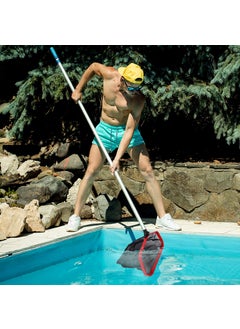 Lalapool Lalapool Professional Heavy Duty 18 Swimming Pool Leaf SkimmerPremium Leaf Rake with Strong Reinforced Aluminum Frame Handle Deep Net Bag Fast Cleaning Easy Debris Pickup RemovalBlack  - Image 4