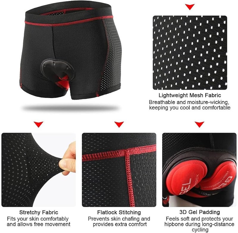 X spring Xspring Cycling Shorts, Men's Cycling Underwear Short, 3d Padded Bike Short, Breathable Quick Dry Shorts Mountain Bike Pants (Size L) - Image 2